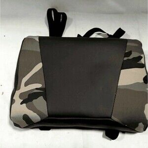 Black/Camo Low Back Support Cushion with Chair straps - Unused